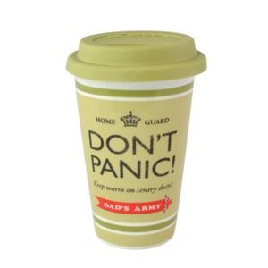 Official Dad's Army Don't Panic Ceramic Travel Mug New